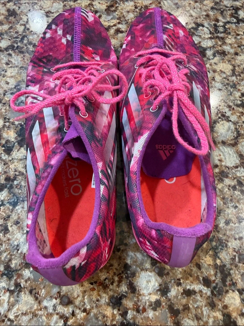 adidas Women's Pink and Purple Patterned Athletic Shoes